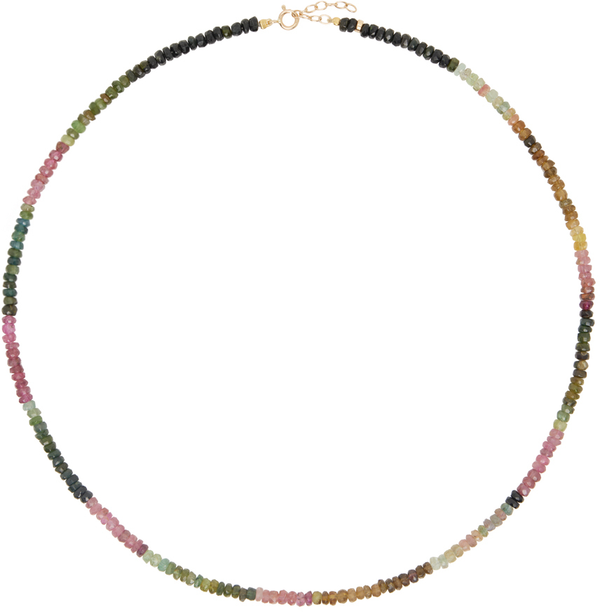 Multicolor October Birthstone Tourmaline Beaded Necklace