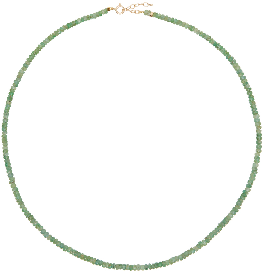 JIA JIA: Green May Birthstone Emerald Beaded Necklace | SSENSE Canada