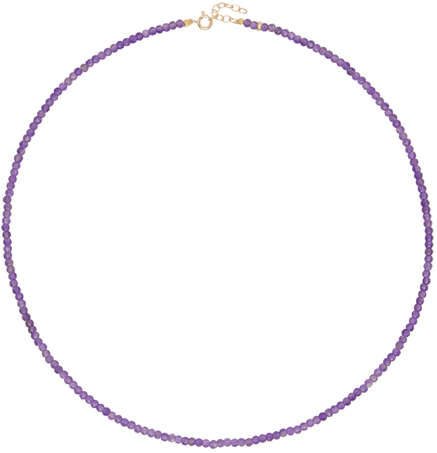 JIA JIA パープルFebruaryBirthstoneアメジストビーズネックレス JIA JIAのパープル February Birthstone アメジスト ビーズ