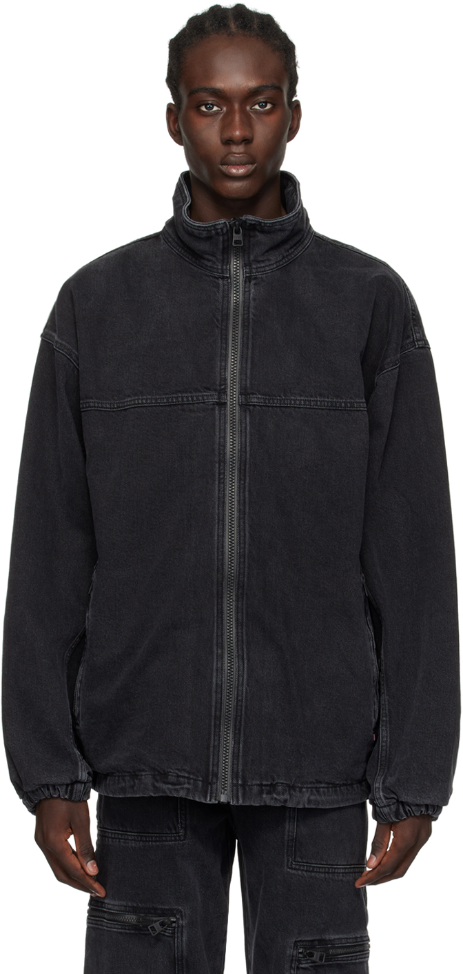 Hugo Grey Faded Denim Jacket In Dark Grey 023