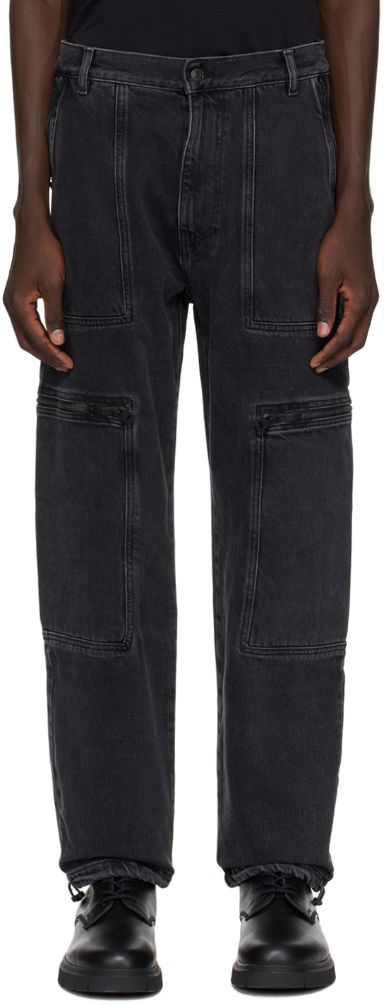 Hugo Gray Relaxed-fit Jeans In Dark Grey 023