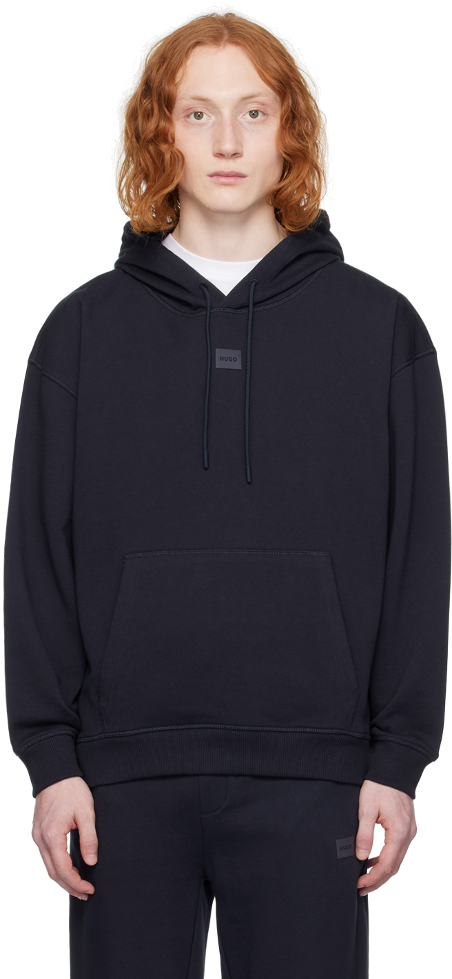 Navy Patch Hoodie