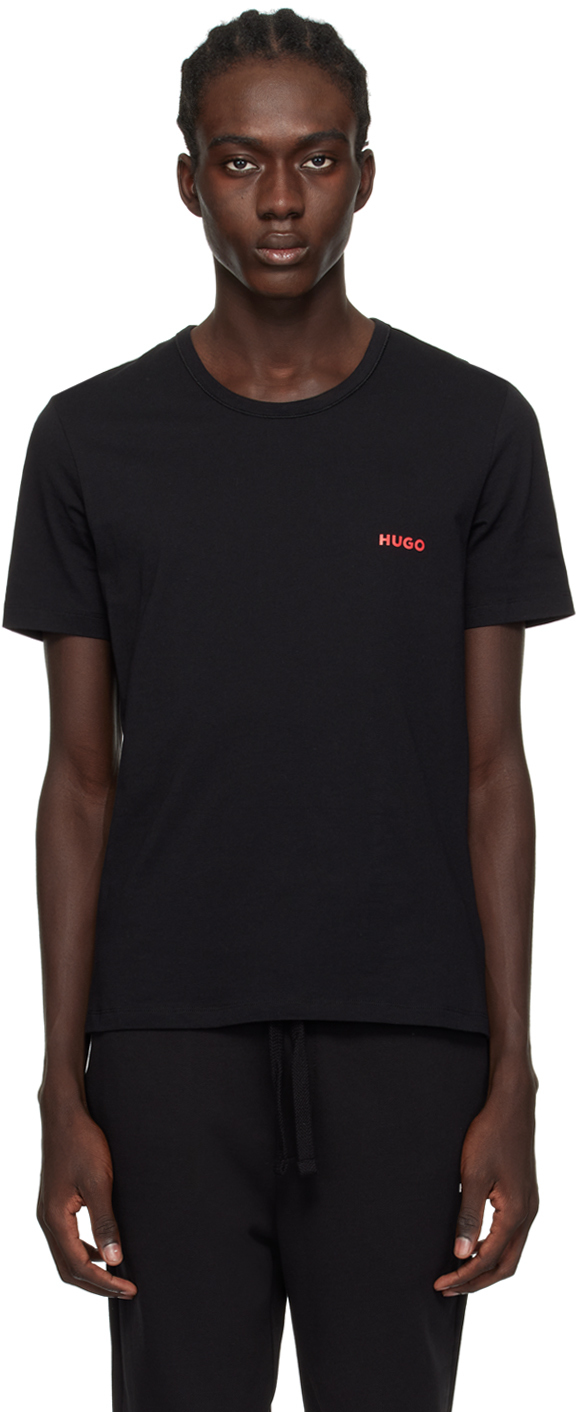 Hugo Three-pack Multicolor T-shirts In Black 004