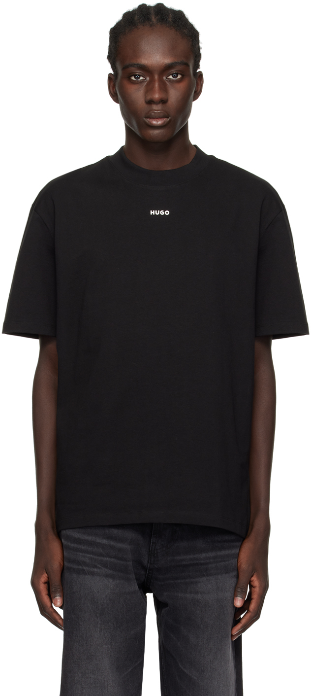 Hugo Black Heavyweight T-shirt In Black 001