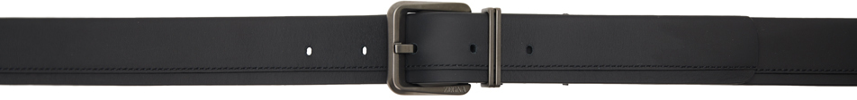 Zegna Black Hardware Belt In Ner
