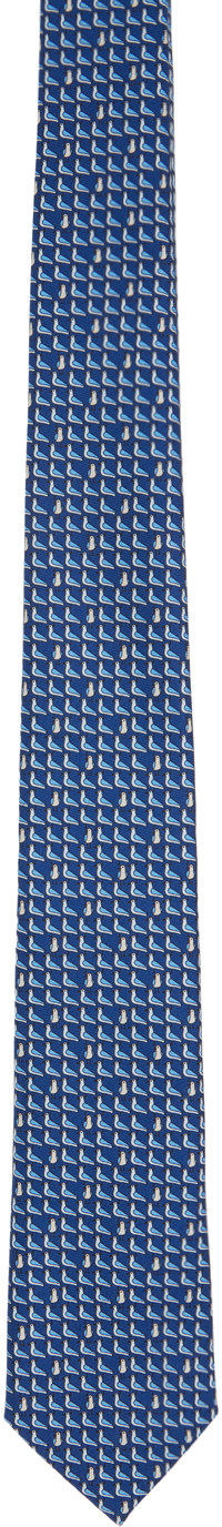 Zegna Blue Silk Tie In Bl1
