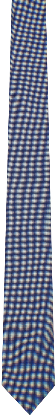 Zegna Blue Silk Jacquard Tie