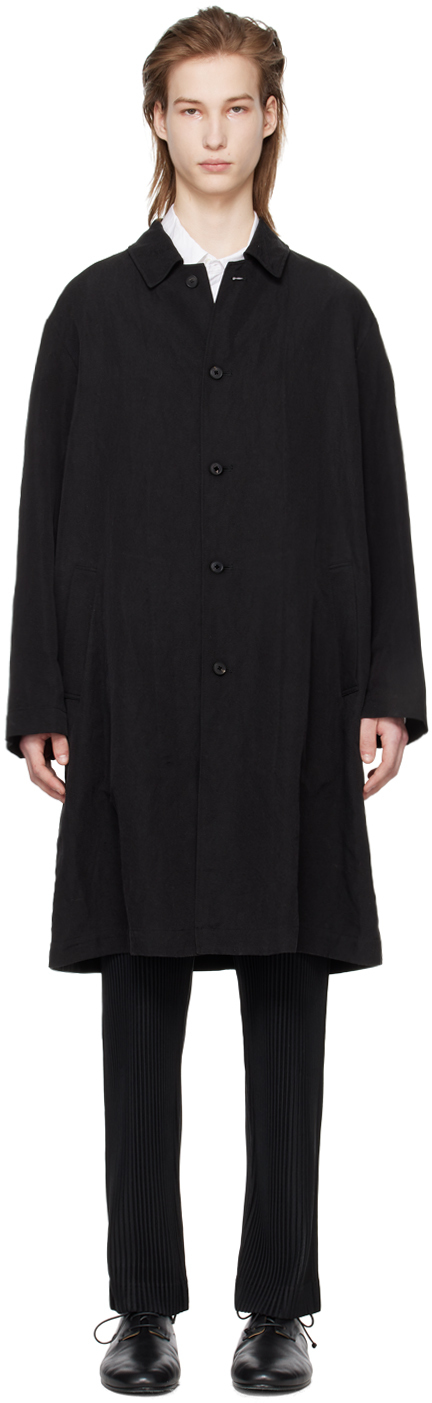 Shop Aton Black Nidom Coat In 005 Black