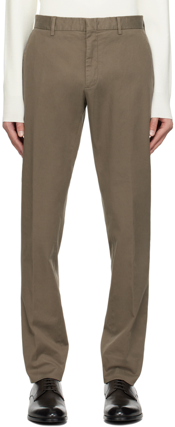 Taupe Four-Pocket Trousers