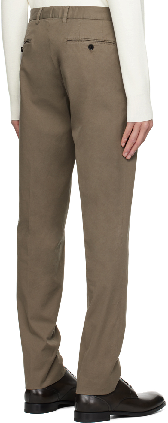 Zegna Taupe Four-pocket Trousers In N07