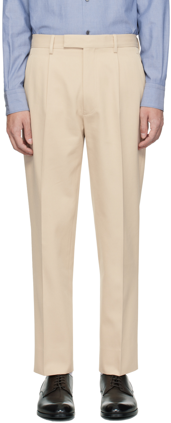 ZEGNA Oatmeal Flannel Pants – The Helm Clothing