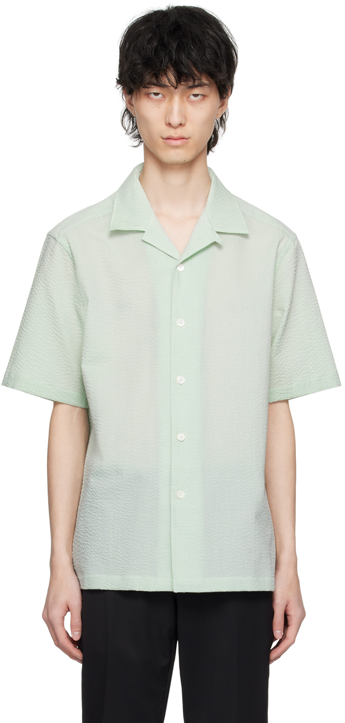 Green Button Shirt by ZEGNA on Sale