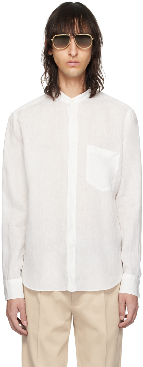 Shop Zegna White Button Shirt In 623 White