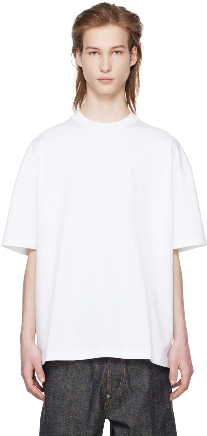 Shop Aton White Oversized T-shirt In 001 White