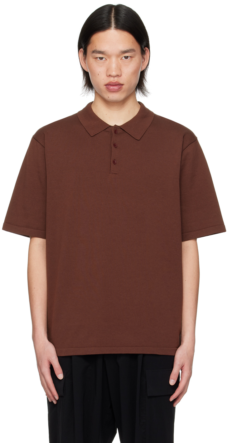 ATON ブラウン ポロシャツ　ポロニット　日本製 FRESCA KNIT | HAIF SLEEVE POLO SWEATER – ATON | エイトン