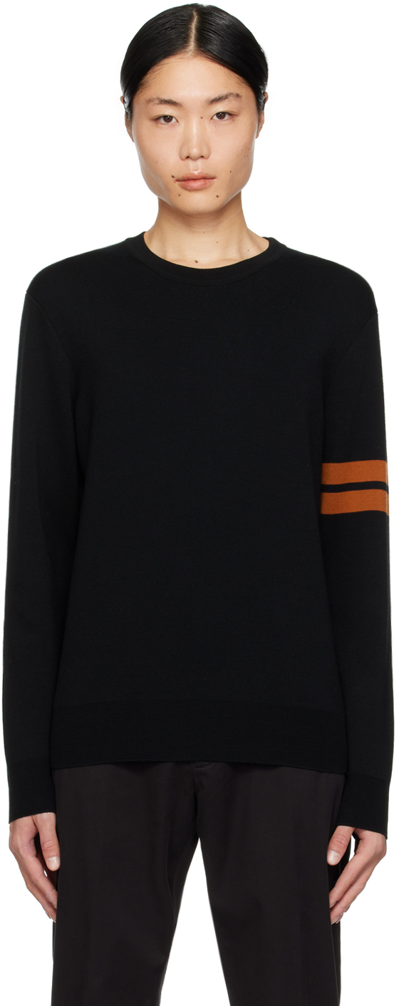 Zegna Black Striped Sweater In K09