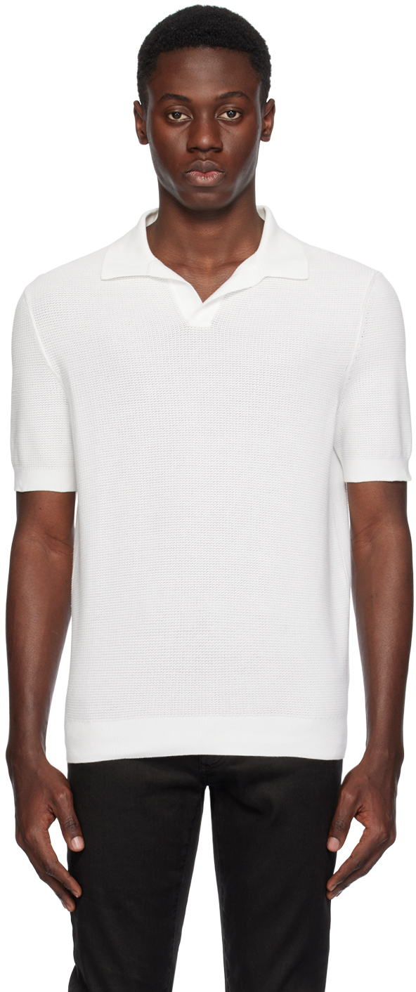 Zegna Cotton Polo Shirt In White