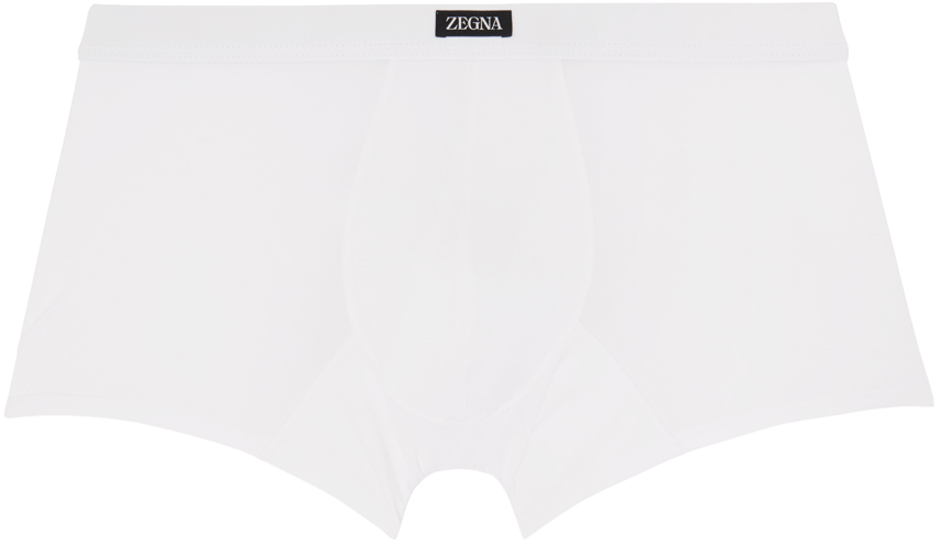 Zegna White Patch Boxer Briefs In 100 - White