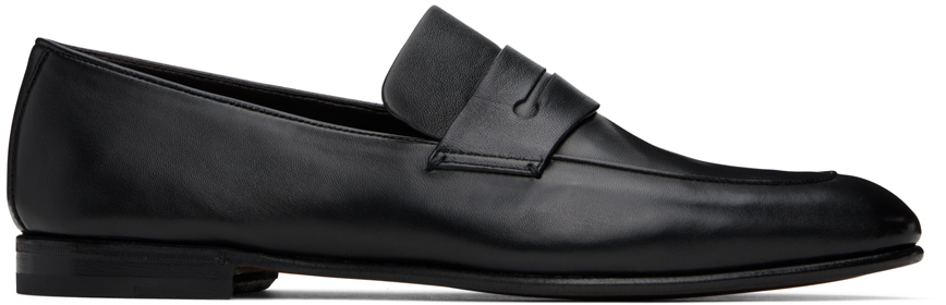 Zegna Men's Secondskin L'asola Loafers In Black