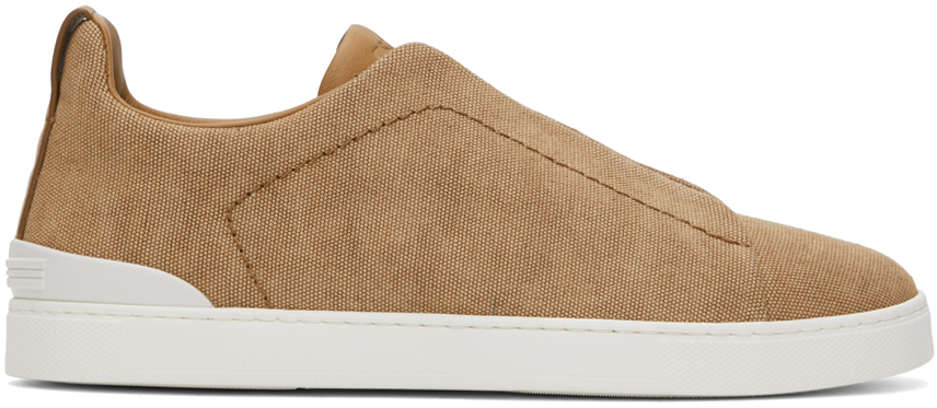 【関税込み】ZEGNA ローカットスニーカー Zegna トリプルステッチ スニーカー | パープル | FARFETCH JP