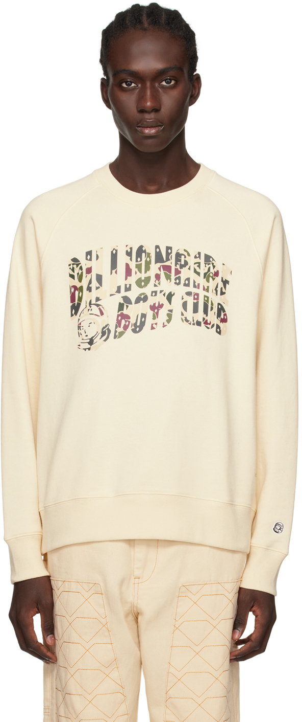 Shop Billionaire Boys Club Beige Printed Sweatshirt In Cream