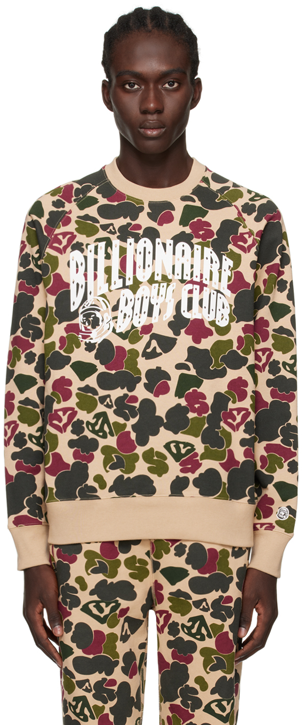 Shop Billionaire Boys Club Multicolor Printed Sweatshirt In Multi Camo