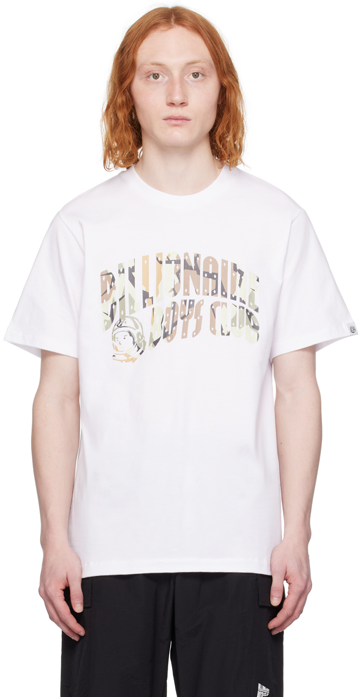 White Camo Arch Logo T-Shirt by Billionaire Boys Club on Sale