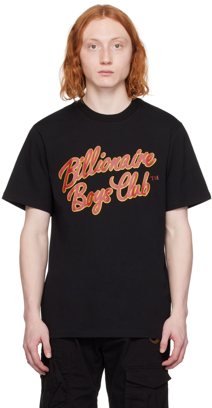 Black Script T-Shirt by Billionaire Boys Club on Sale