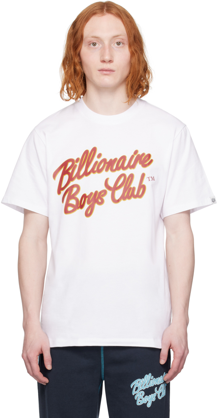 Shop Billionaire Boys Club White Script T-shirt