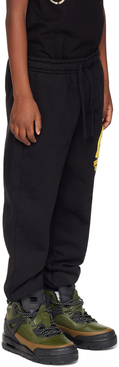 Billionaire Boys Club Kids Black Appliqué Sweatpants In Black