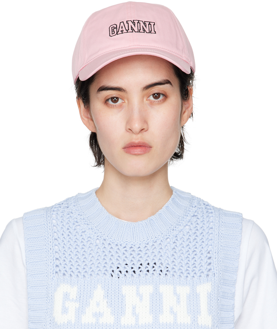Pink Embroidered Logo Cap