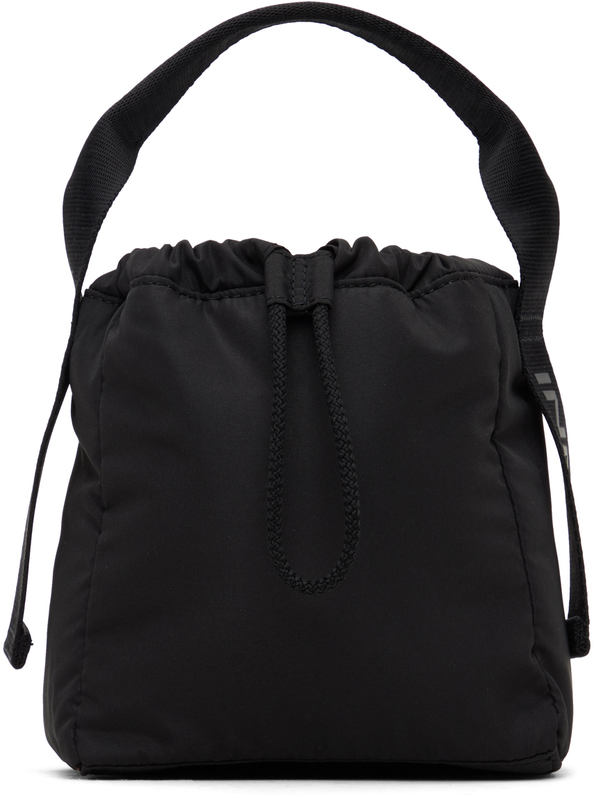 Ganni Black Tech Pouch Bag In 099 Black