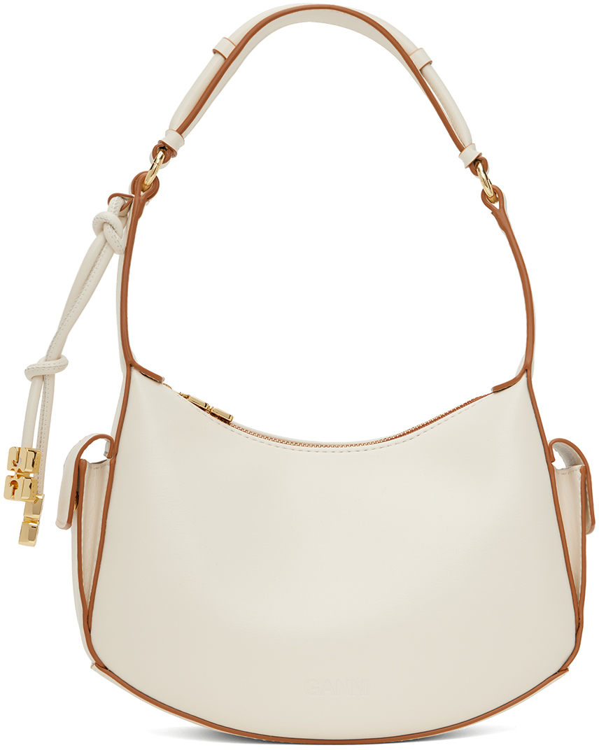 GANNI: Off-White Swing Shoulder Bag | SSENSE Canada