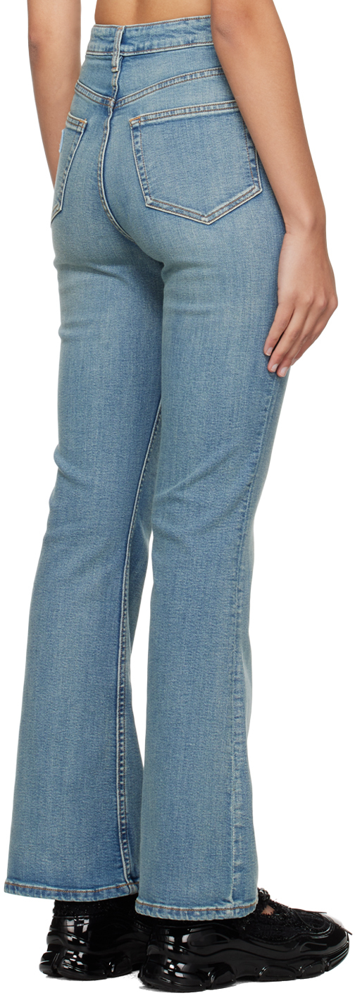 Ganni Blue Iry Jeans In 091 Tint Wash