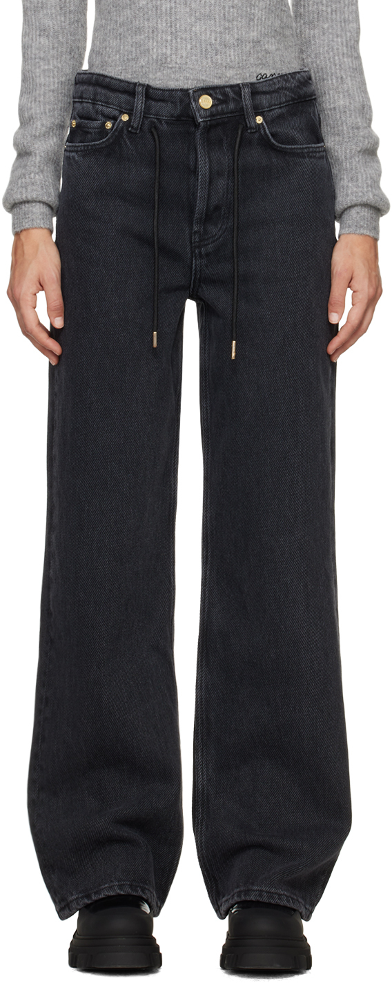 Black Drawstring Jeans