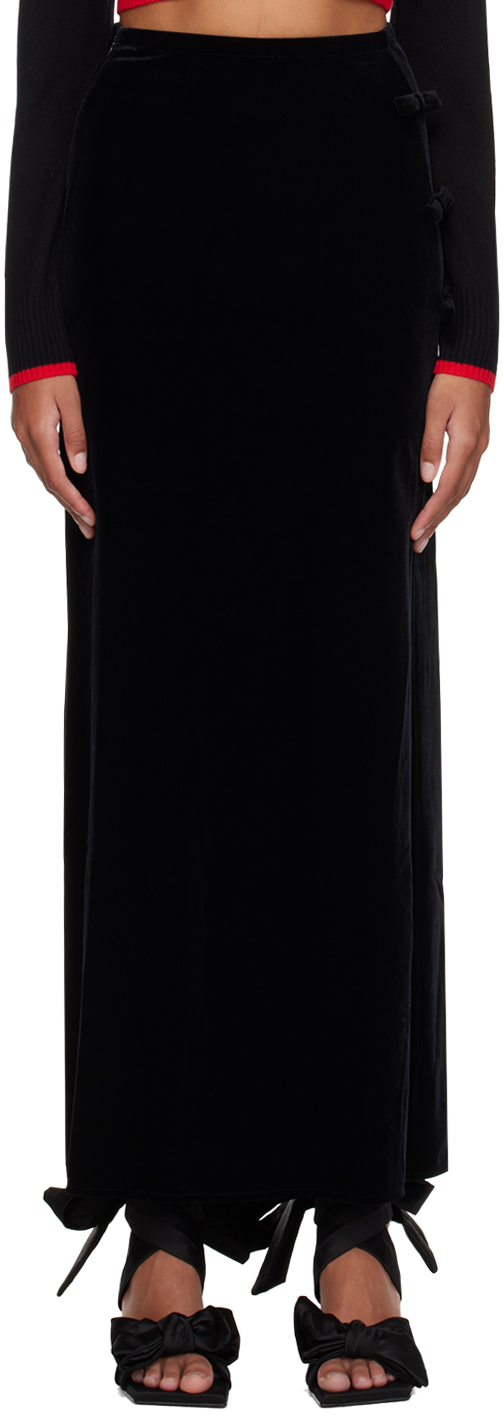 Jupe Longue Noire Femme En Laine - Garnet Hill Taille 6 - Neuf Avec étiquettes
