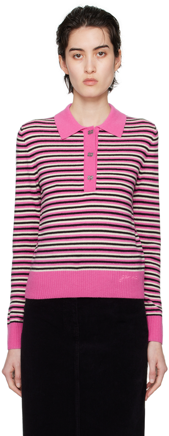 Pink Striped Polo