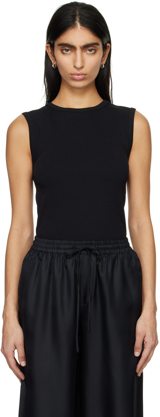 Rohe Square-neck Knit Tank Top In Noir