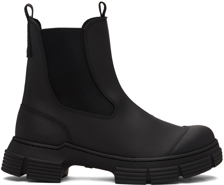 Black Recycled Rubber City Boots