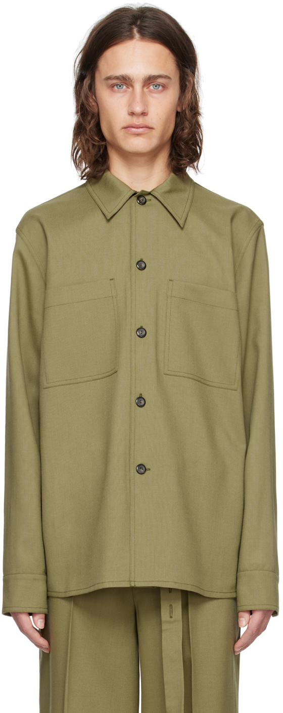 Rohe Green Oversized Shirt In 093 Sage