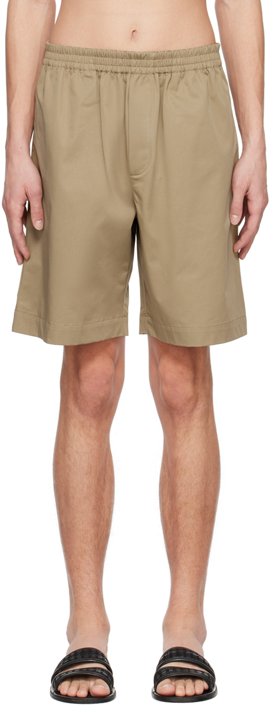 Rohe Beige Elasticized Waistband Shorts In Brown