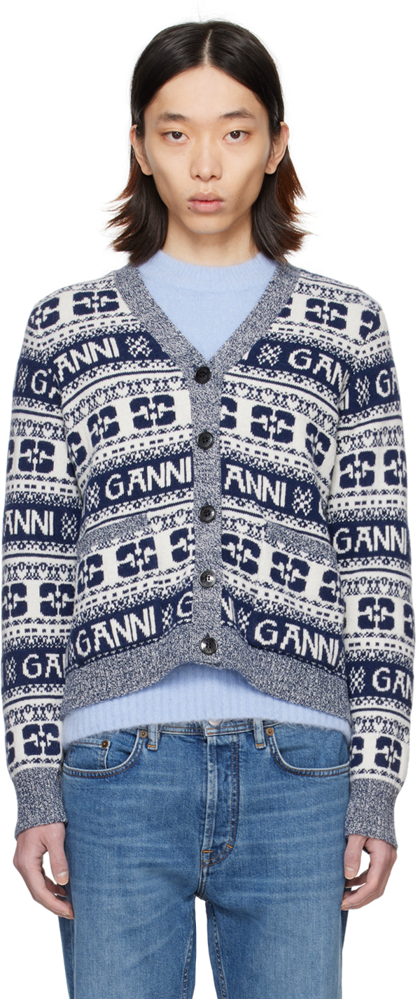 Light Grey Knitted Button Up Patch Pocket Cardigan