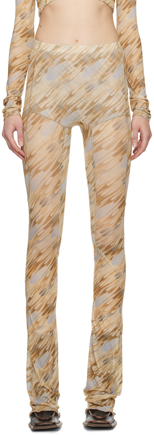 Knwls Ssense Exclusive Yellow Halcyon Leggings In Flame
