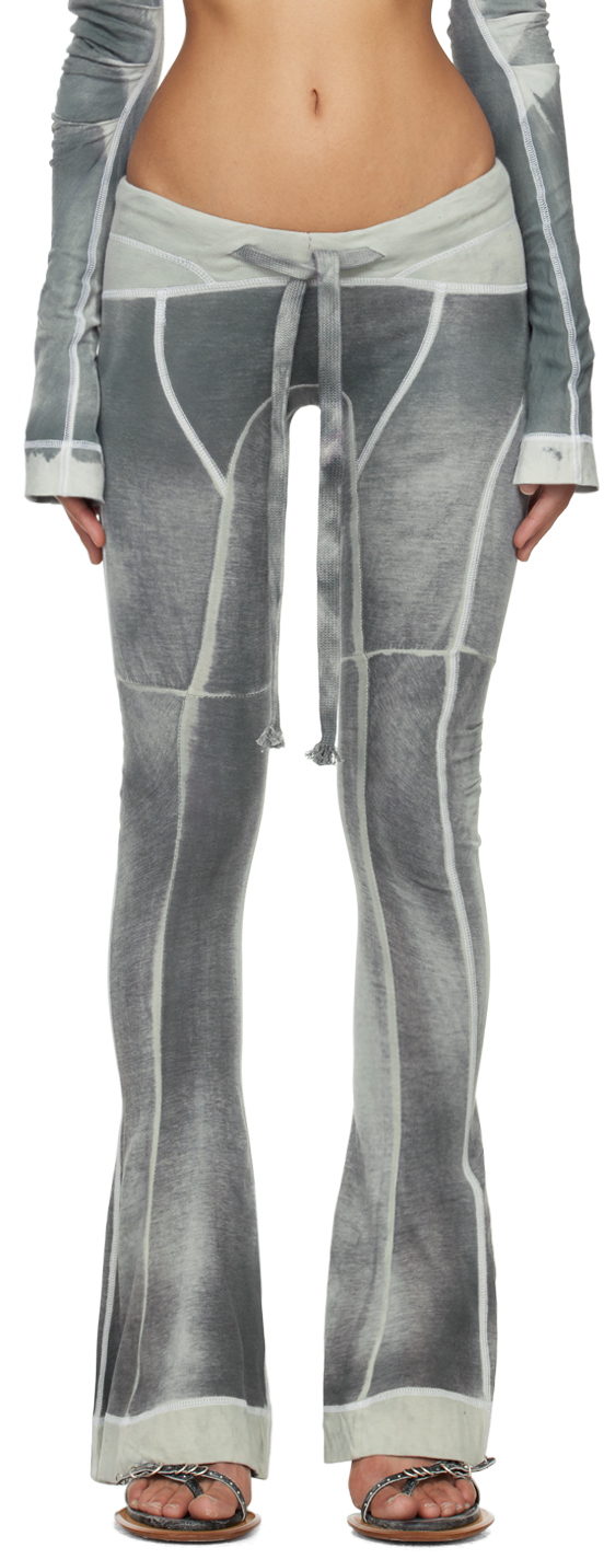 Knwls Gray Raze Trousers In Washed Grey
