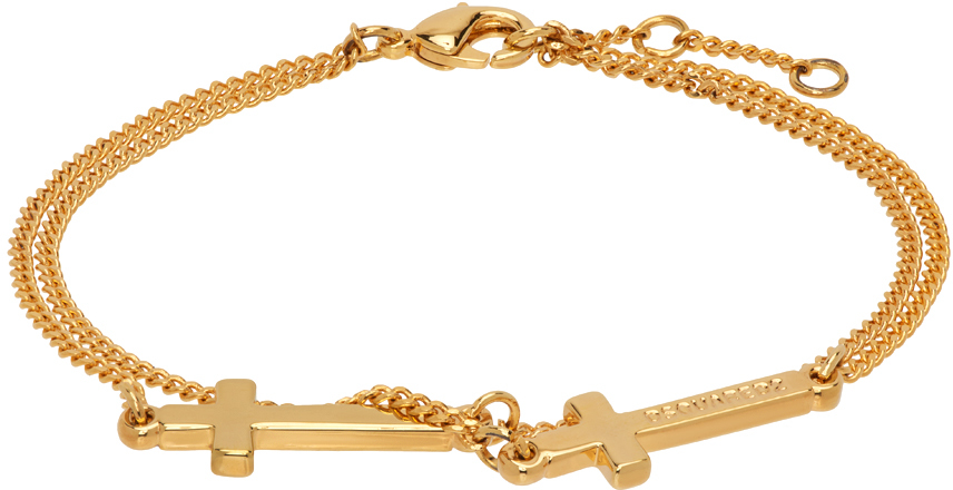 Dsquared2 Gold Jesus Bracelet In F193 Oro Gold