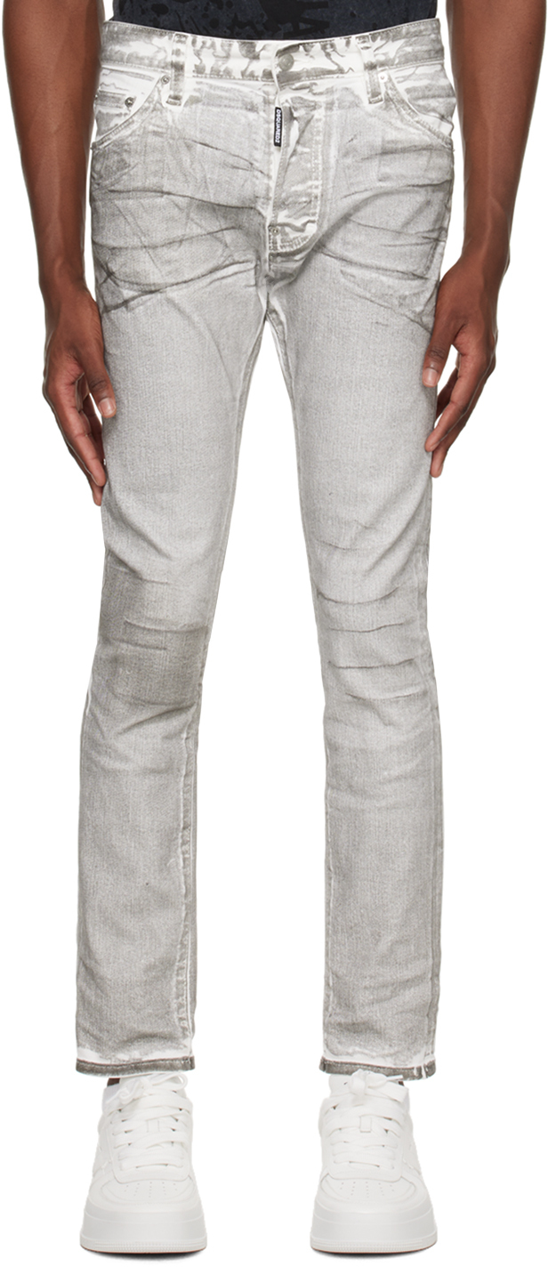 Dsquared2 Grey Icon Cool Guy Jeans In 963 Grey/black