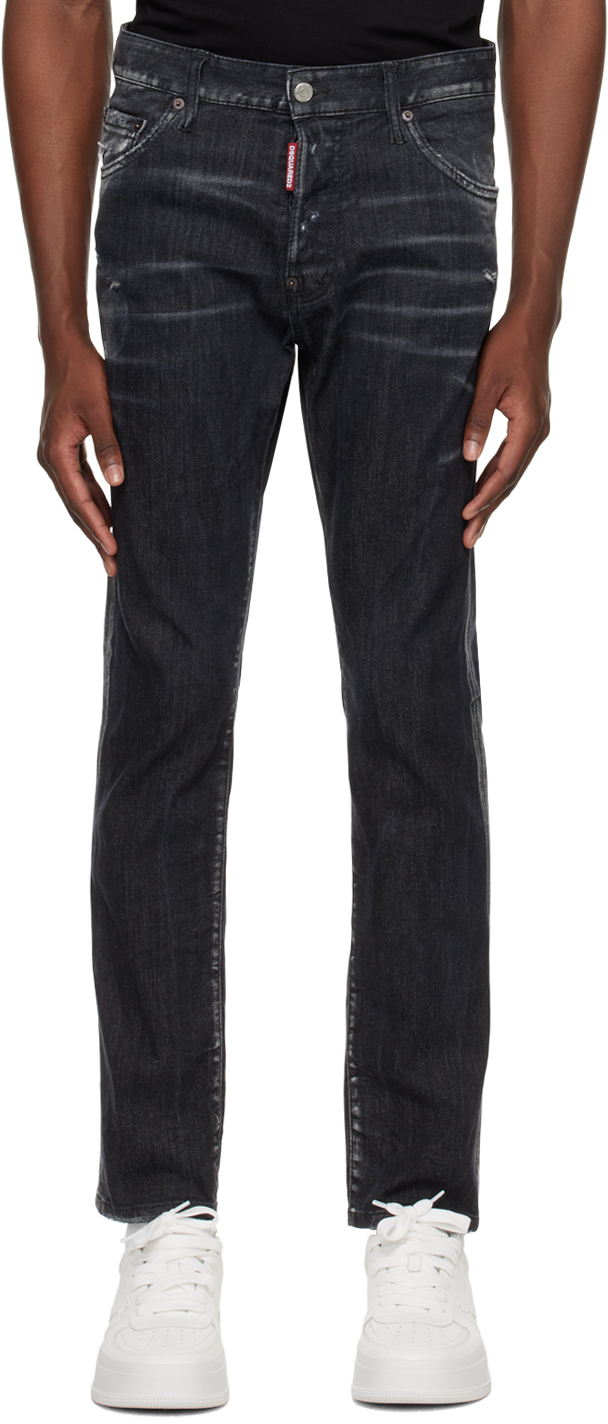 Dsquared2 Black Cool Guy Jeans In 900 Black