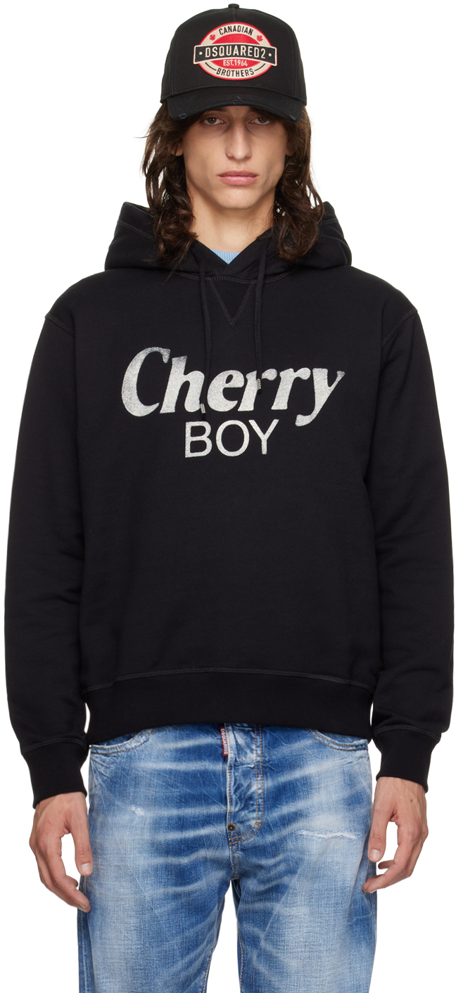 Black 'Cherry Boy' Cool Fit Hoodie