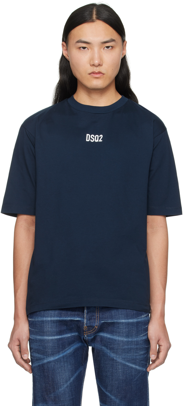 Dsquared2 Navy 'dsq2' T-shirt In 478 Blue Navy