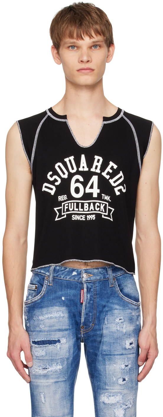 DSQUARED2 BLACK DARLIN' TANK TOP 